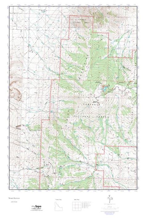 MyTopo Mount Harrison, Idaho USGS Quad Topo Map