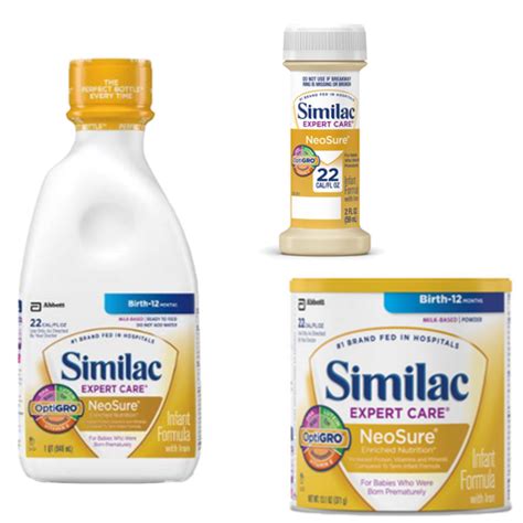 Similac NeoSure w/ OptiGRO Infant Formula | Abbott 56177, 57430, 57455