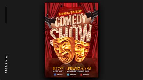 Comedy Show Flyer Template on Behance