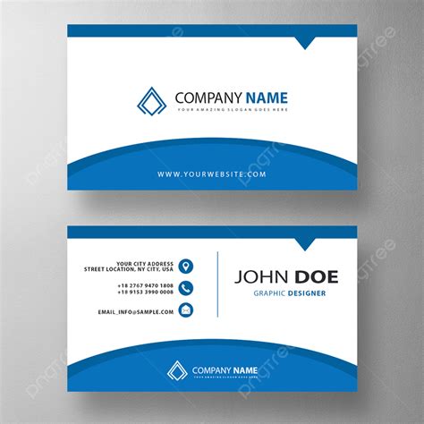 Simple Blue Business Card Template Template Download on Pngtree