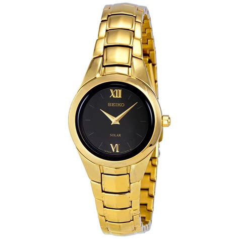Seiko Solar Quartz Gold-tone Ladies Watch SUP110 - Solar - Seiko - Watches - Jomashop