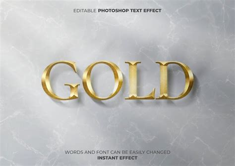 Free PSD | Gold text effect