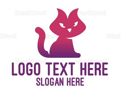 Purple Cat Kitten Logo | BrandCrowd Logo Maker