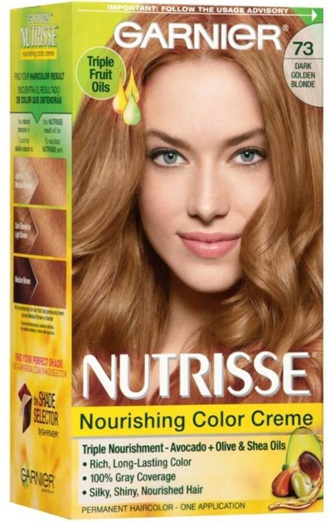 Garnier Nutrisse Nourishing Color Crème, 73 Dark Golden Blonde #Garnier | Golden blonde hair ...