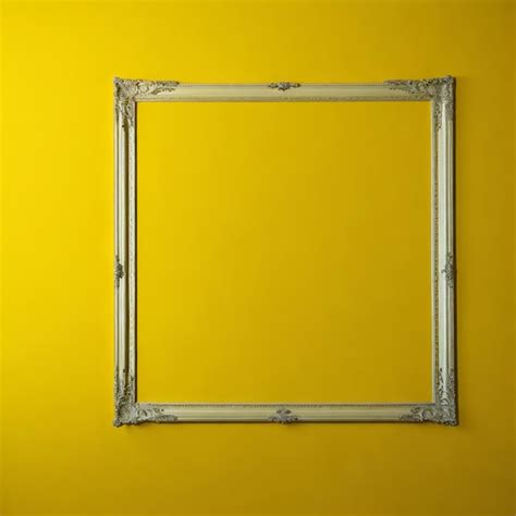 Premium AI Image | frame by a yellow wall