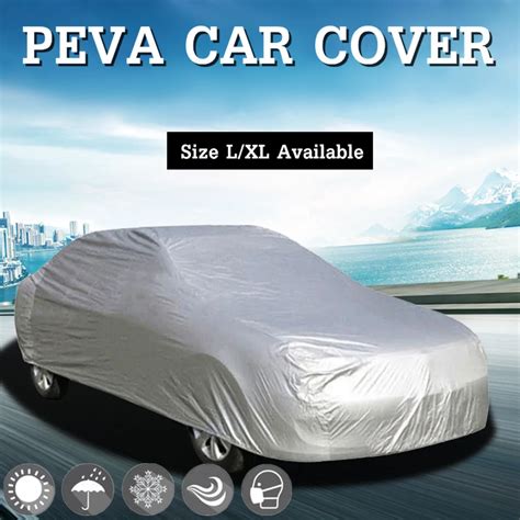 L/XL UV Protection Outdoor Full Car Cover Waterproof Breathable PEVA Material Extra Large ...