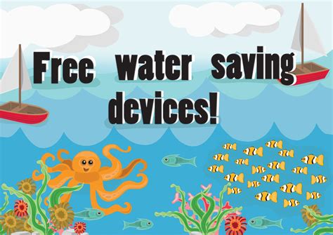 Cloud in a quilt.: Water saving devices giveaway poster