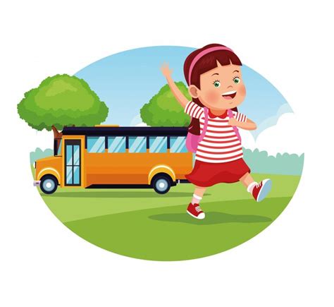 School Bus Driver And Kids Stock Illustration - Download Image Now - Clip Art Library