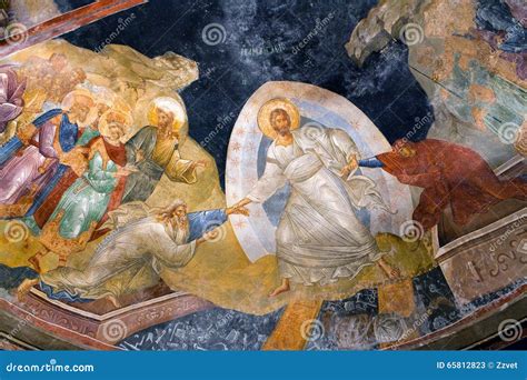 The Anastasis Fresco in the Kariye Museum in Istanbul, Turkey Editorial Stock Photo - Image of ...