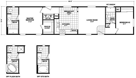 14X60 Mobile Home Floor Plans - floorplans.click