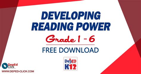 DEVELOPING READING MATERIALS (Grade 1-6) Free Download - DepEd Click