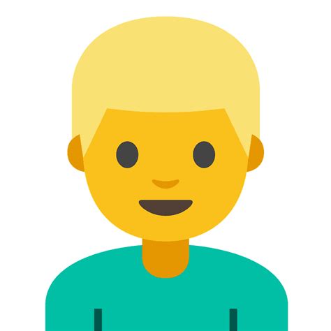 Man: blond hair emoji clipart. Free download transparent .PNG | Creazilla