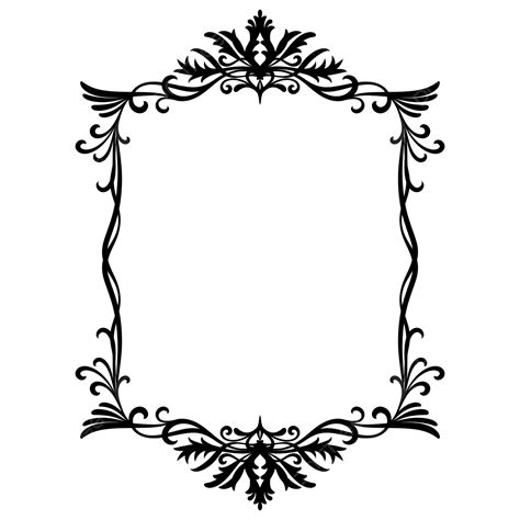 Delicate Clipart Vector, Border Decoration Delicate Pattern Black And White, Frame, Black And ...