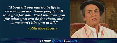 Rita Mae Brown Quotes on Reality, Sarcasm, Satire and Truth