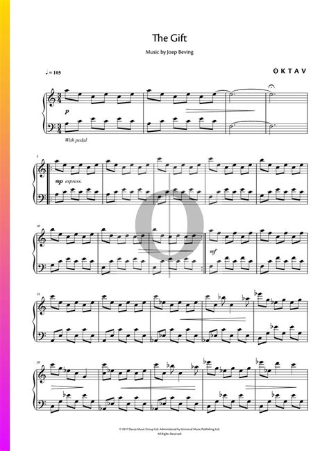 The Gift (Joep Beving) Piano Sheet Music - OKTAV