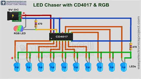 Led Chaser Circuit Diagram Without Ic