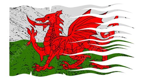 Wavy Welsh Flag Grunged Flag Welsh Banner Vector, Flag, Welsh, Banner PNG and Vector with ...