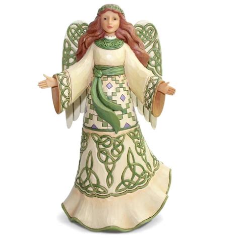 Jim Shore Heartwood Creek Irish Angel with Celtic Dress Figurine ...