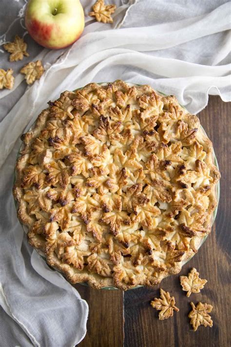 Apple Pie with Maple Leaves Crust - Wild Wild Whisk