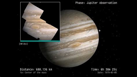 Voyager-1 flyby near Jupiter and his moons (visualization) - YouTube