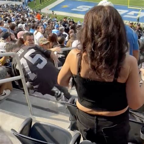 Raiders fan thrown down steps during vicious fight at Chargers game