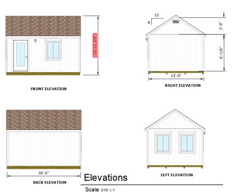 12x16 Home Office Shed Plans