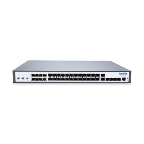 24-Port Ethernet Managed SFP Switch, 24x GE SFP Ports, 8x GE RJ45 with ...