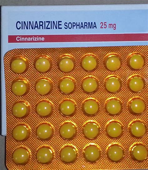 Cinnarizine (Stugeron) 25 mg x 50 Strong tablets against Travel Sickness - Digestion & Nausea