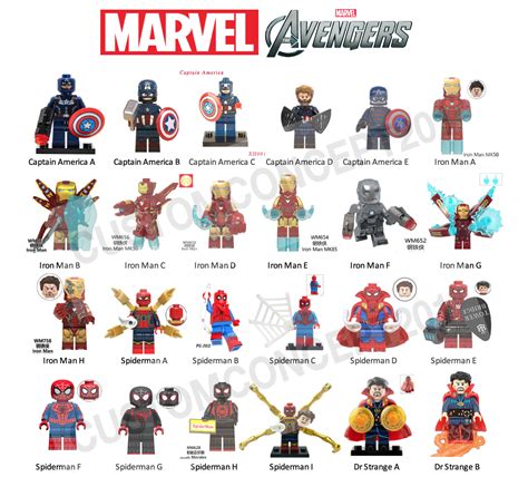 Marvel Super Heroes & Villains- Custom Minifigures