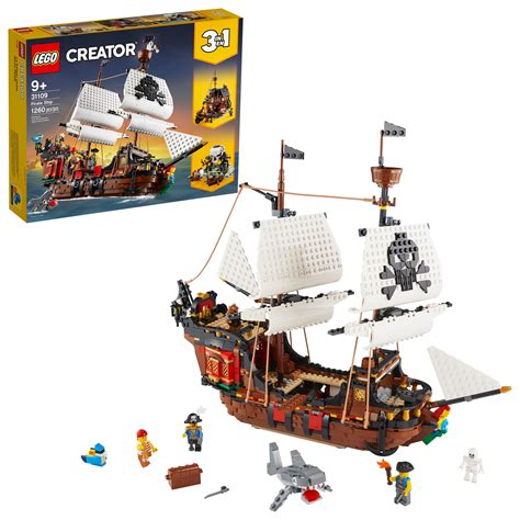 LEGO Creator 3in1 Pirate Ship 31109 Toy Building Set for Kids Age 9+ (1,260 Pieces) - Walmart.com