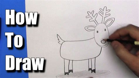 How To Draw A Reindeer Easy, How to Draw Rudolph the Red Nosed Reindeer ...