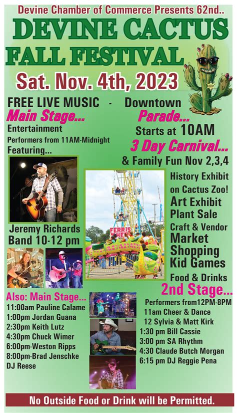 Everything you need to know…Devine Cactus Fall Festival – The Devine News