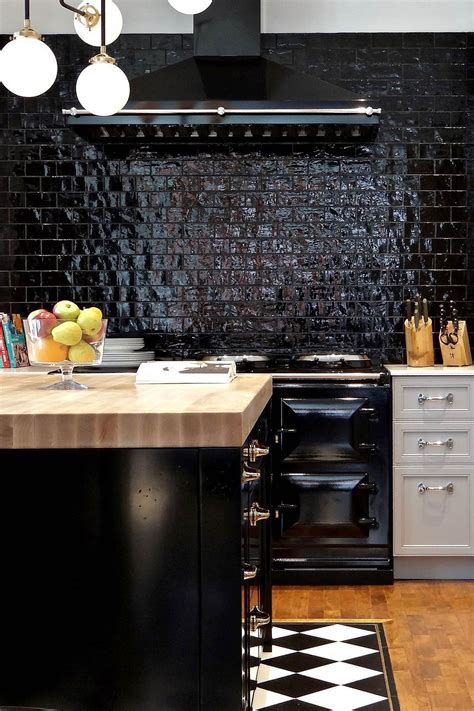 31+ Black Subway Backsplash ( Ideas ) - The Power of Black Color!, #backsplash #Black #color ...