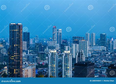 Scenery of Jakarta Skyline at Night Stock Image - Image of wisma, travel: 288590841
