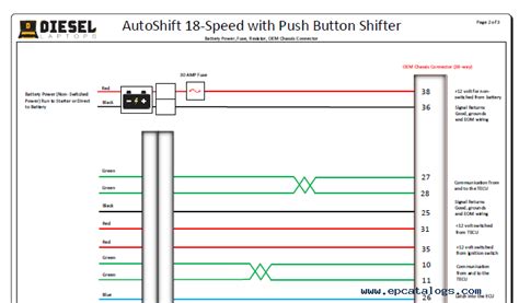 Eaton AutoShift 18 Speed with Push Button Shifter Wire Diagram