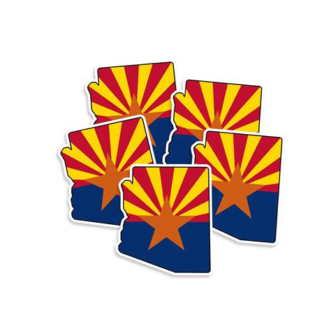 Arizona State Flag Mini Sticker