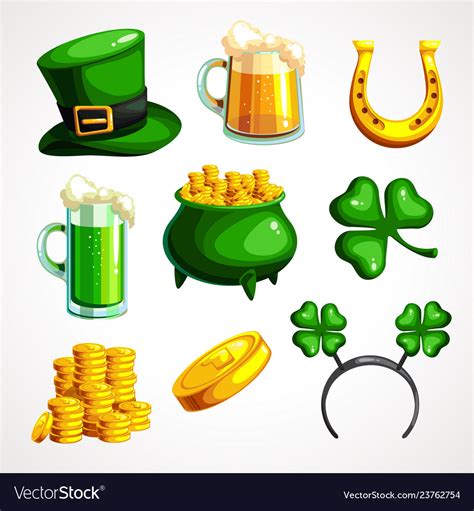 A set of symbols for the st patrick s day Vector Image