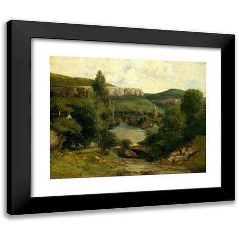 Gustave Courbet 18x15 Black Modern Framed Museum Art Print Titled - View of Ornans (Mid-1850S ...