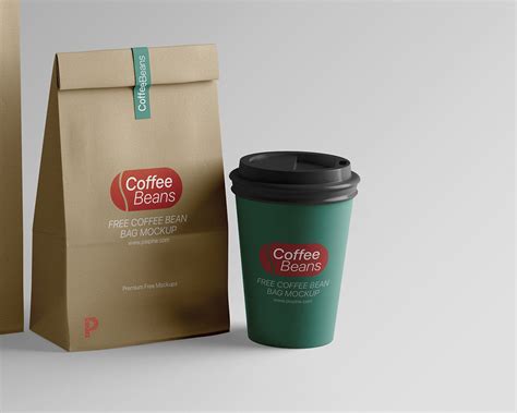 Free Coffee Bean Bag Mockup :: Behance