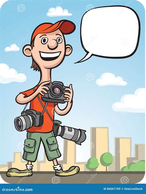 Cartoon Photographer With Model Vector Illustration | CartoonDealer.com ...