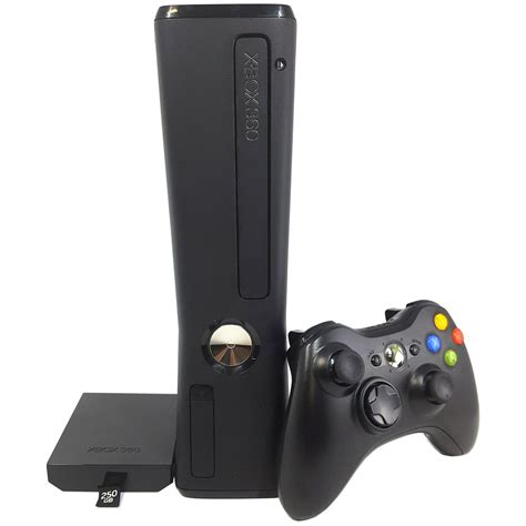 Refurbished Microsoft Xbox 360 Slim 250GB Video Game Console Black ...