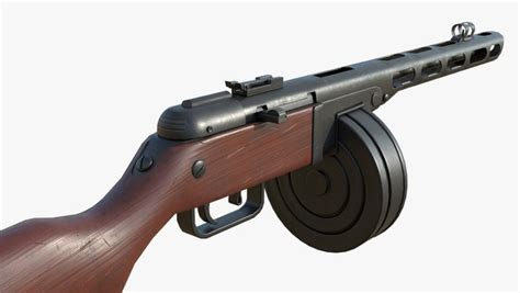 modelo 3d Subfusil soviético PPSh-41 - TurboSquid 1325693