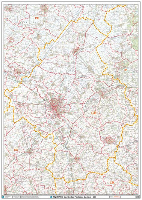 Cambridge Postcode Map (CB) – Map Logic