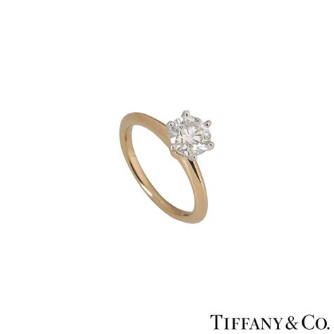 Tiffany & Co. Rose Gold Diamond Setting Ring 0.95ct H/VS1 XXX | Rich ...