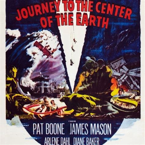 a movie poster for journey to the center of the earth with an image of two people