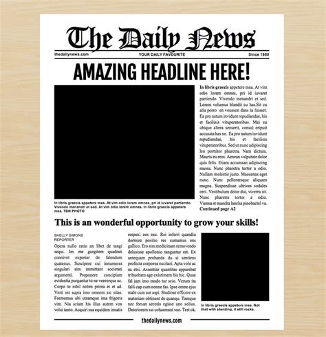 Pin oleh Ted di 7 Newspaper Templates - 50% Off! Enter 50OFF at ...