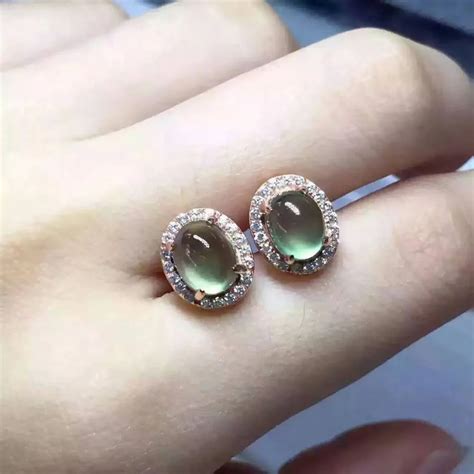 Aliexpress.com : Buy natural prehnite stone stud earrings S925 silver natural gemstone earrings ...