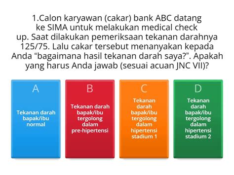 PRE TEST - DIKLAT VITAL SIGN (TANDA TANDA VITAL) - Quiz