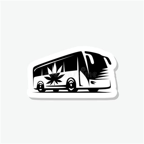 Bus Sticker Icon Isolated on Gray Background Stock Vector - Illustration of stop, station: 188954909