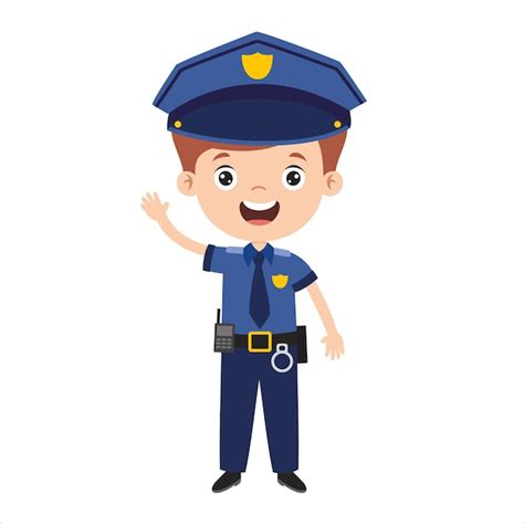 Premium Vector | Cartoon Drawing Of A Police Officer